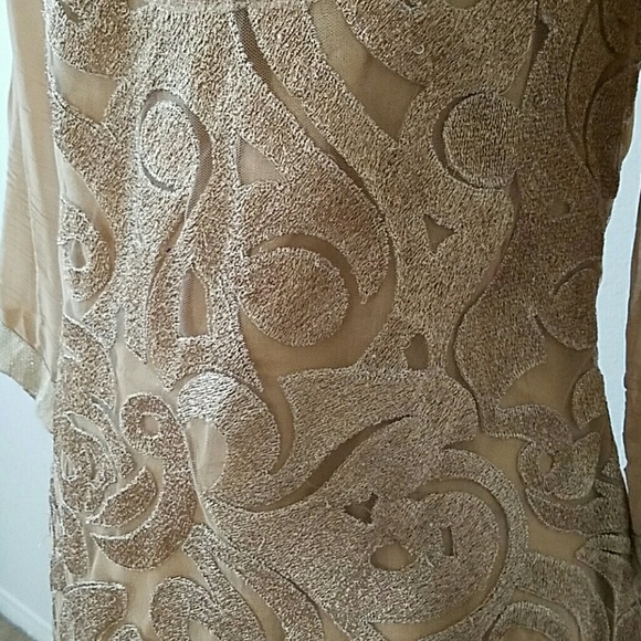 Golden Indian Shalwar Kameez - Picture 2 of 4